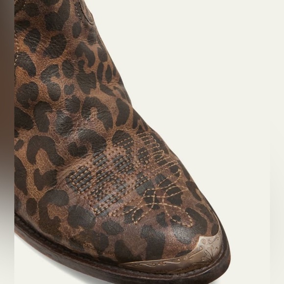 NIB Golden Goose Young Leopard-Print Leather Cowboy Boots in Beige Black Leo Sz6 - Picture 5 of 14